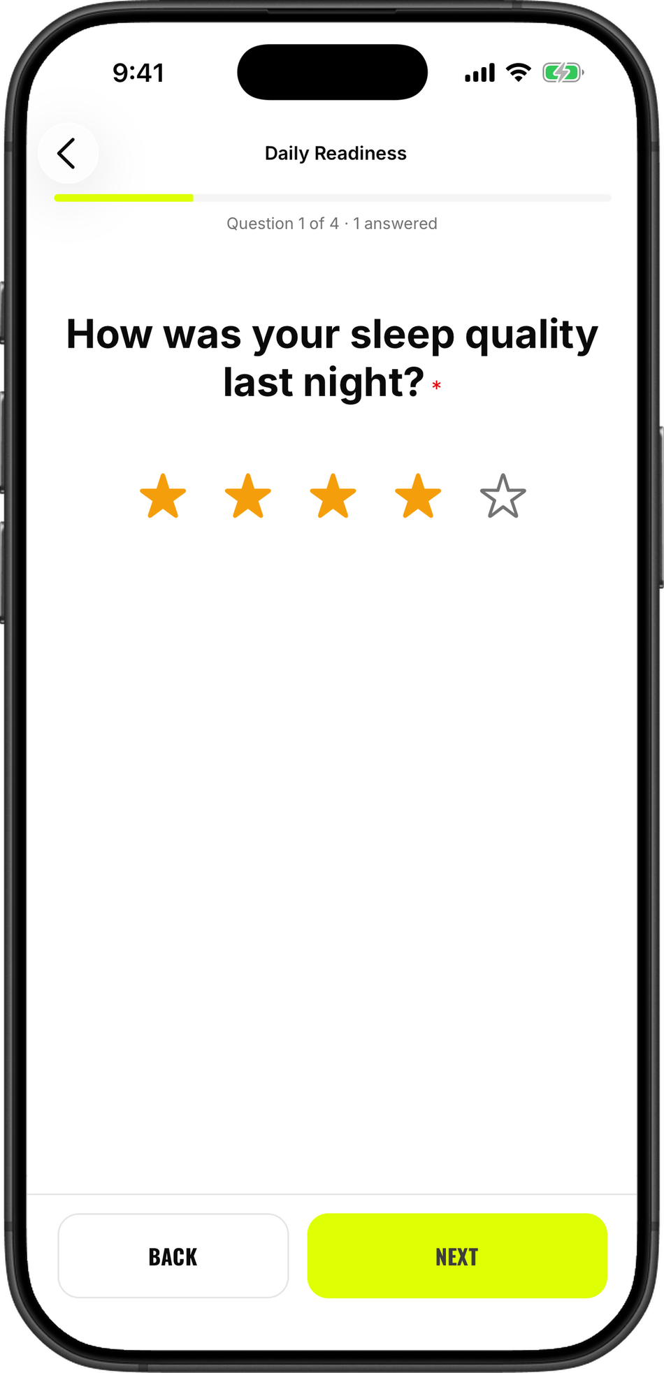 Athlix schools check-ins app screen